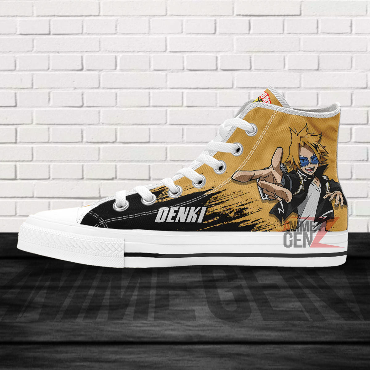 BNHA Denki High Top Shoes Custom Anime Shoes