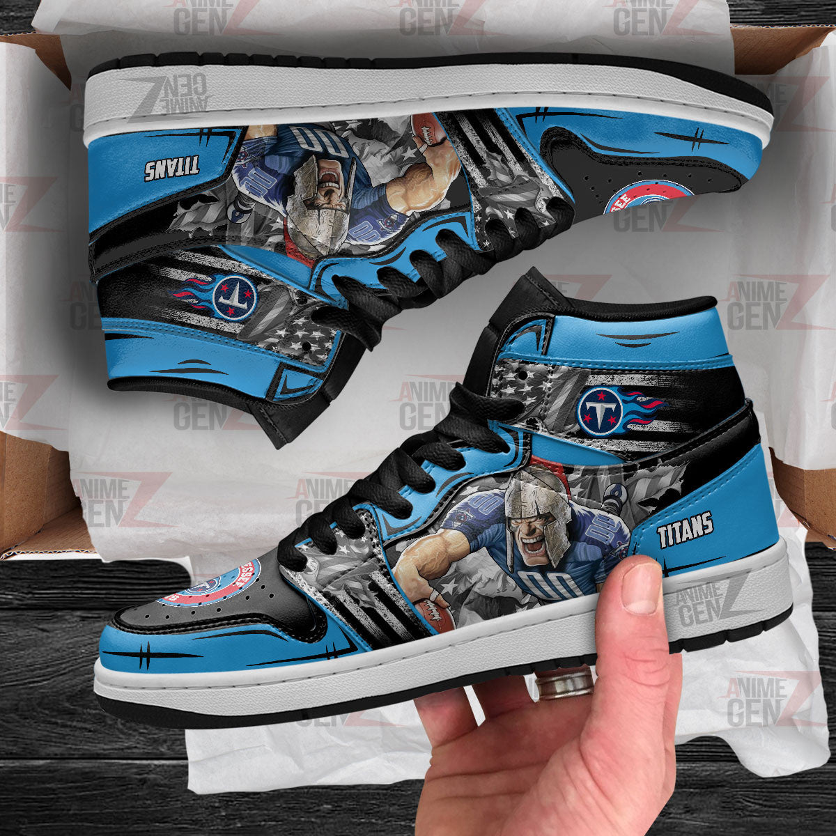 Tennessee Titans JD Sneakers NFL Custom Sports Shoes