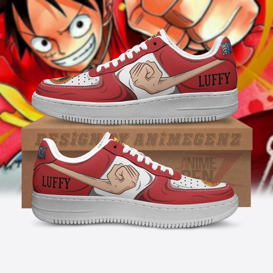 One Piece Lufffy Punch Air Sneakers Custom Anime Shoes