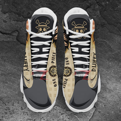 One Piece Logo Luffy Air Jordan 13 Sneakers Custom Anime Shoes