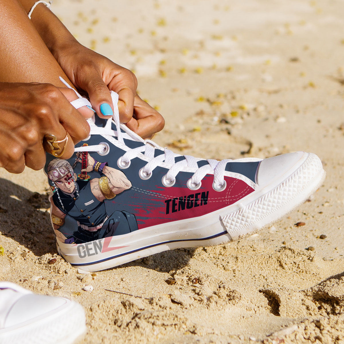 Demon Slayer Uzui Tengen High Top Shoes Custom Anime Shoes
