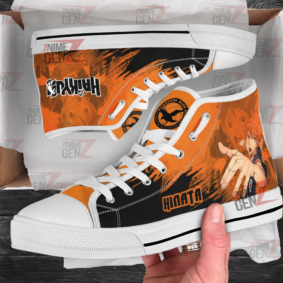 Haikyuu Hinata Shoyo High Top Shoes Custom Anime Shoes