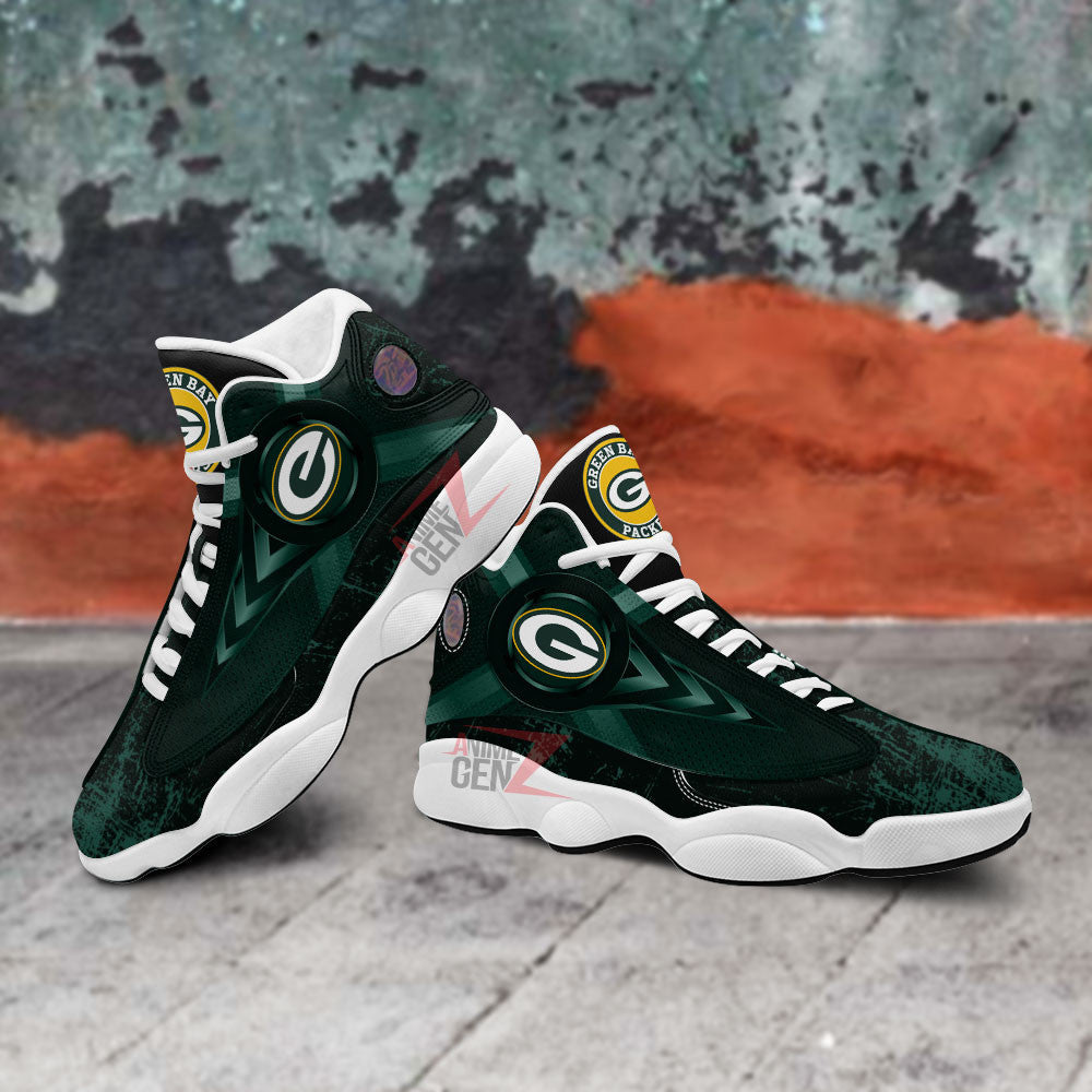 Green Bay Air Jordan Sneakers 13 NFL Custom Sport Shoes Th221107-13
