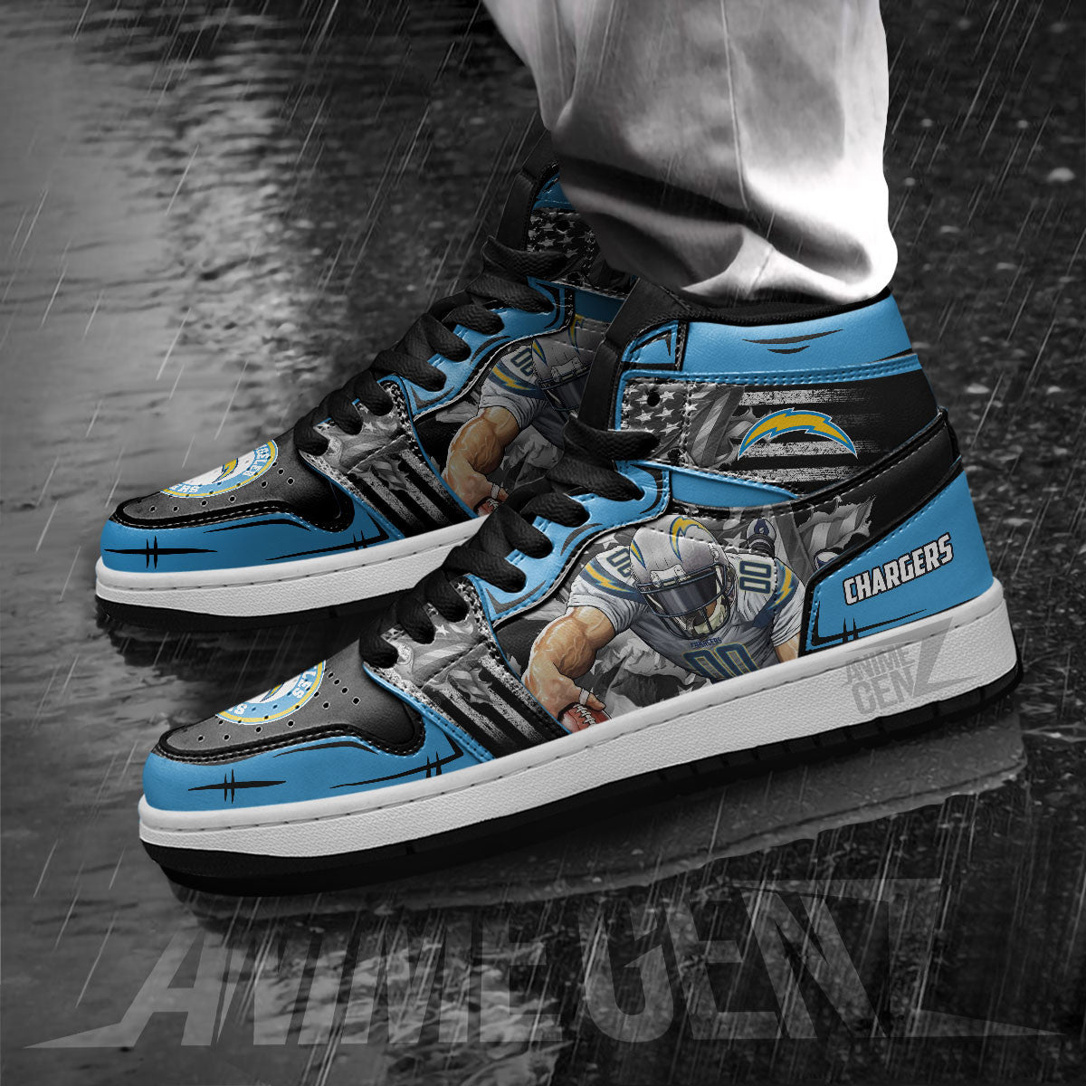 Los Angeles Chargers JD Sneakers NFL Custom Sports Shoes