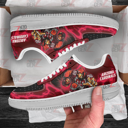 Arizona Cardinal Air Sneakers Mascot Thunder Style Custom NFL Sport Shoes