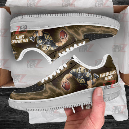 New Orleans Saints Air Sneakers Mascot Thunder Style Custom NFL Sport Shoes