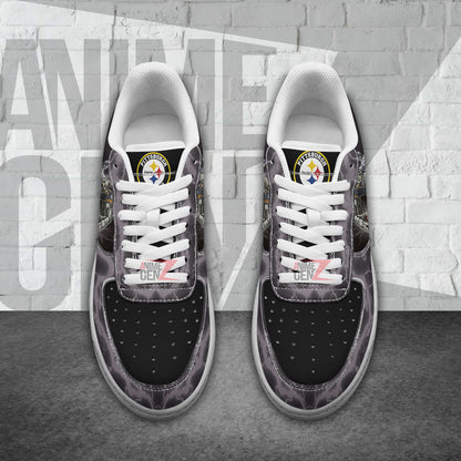 Pittsburgh Steelers Air Sneakers Mascot Thunder Style Custom NFL Sport Shoes