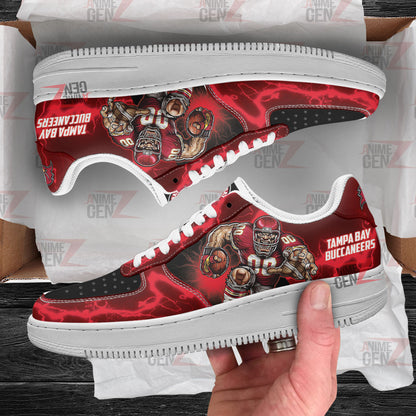 Tampa Bay Buccaneers Air Sneakers Mascot Thunder Style Custom NFL Sport Shoes
