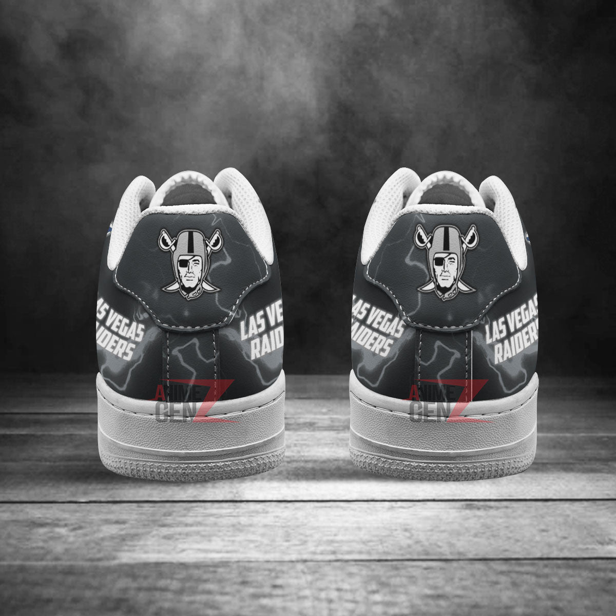 Las Vegas Raiders Air Sneakers Mascot Thunder Style Custom NFL Sport Shoes