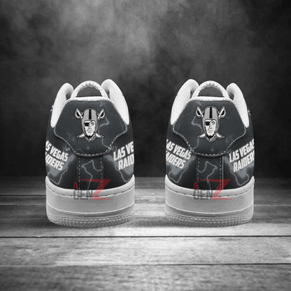 Las Vegas Raiders Air Sneakers Mascot Thunder Style Custom NFL Sport Shoes